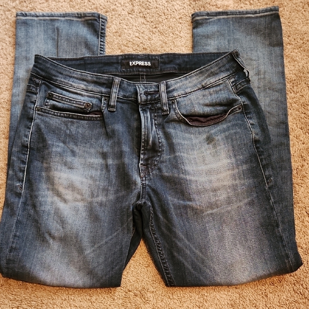 Express Men's Blue Slim Jeans